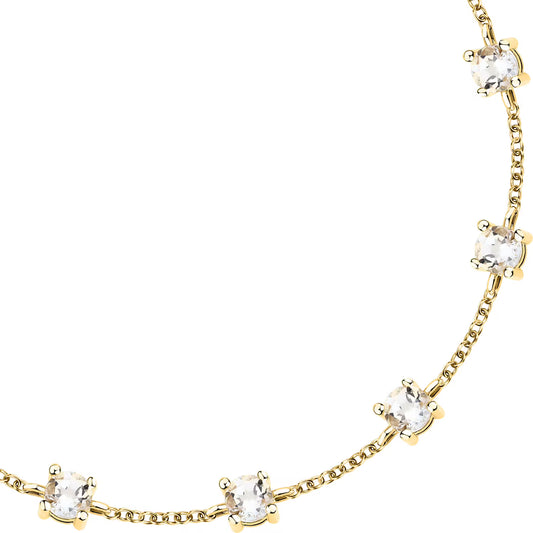 Morellato Luminosa Gold-Plated Sterling Silver Bracelet with White Cubic Zirconia – 16+3 cm – SAIW311