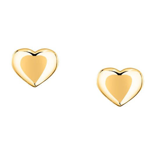 Morellato Intrecci Gold-Plated Stainless Steel Heart Earrings – 1.2 x 1.0 cm – SAZC16