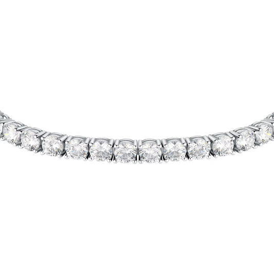 Morellato Tesori Rhodium-Plated Sterling Silver Tennis Bracelet with White Cubic Zirconia – 16 + 3 cm – SAIW124