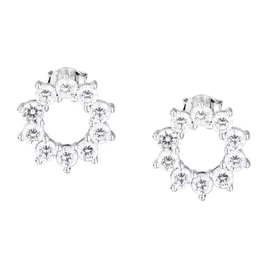Morellato Tesori Rhodium-Plated Sterling Silver Earrings with White Cubic Zirconia – SAIW263