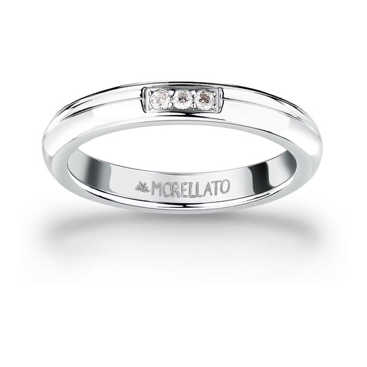 Morellato Love Rings Stainless Steel Ring with White Cubic Zirconia – Size 18 – SNA48018