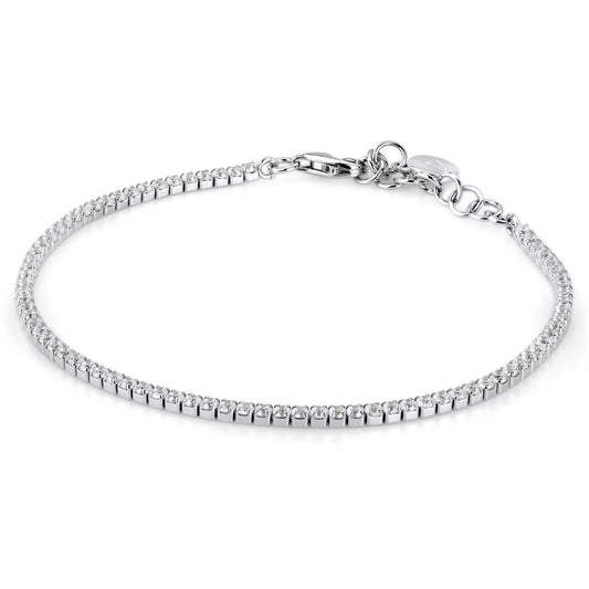 Morellato Tesori Rhodium-Plated Sterling Silver Tennis Bracelet with Cubic Zirconia – 16 + 3 cm – SAIW132