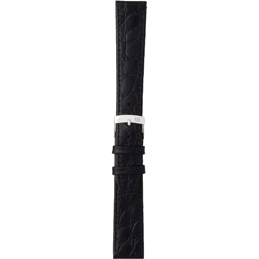 Morellato Birmingham Black Crocodile-Print Calf Leather Watch Strap – 16 mm – A01U1563821019CR16