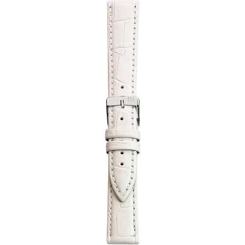 Morellato Bolle White Alligator-Print Calf Leather Watch Strap – 12 mm – A01X2269480017CR12