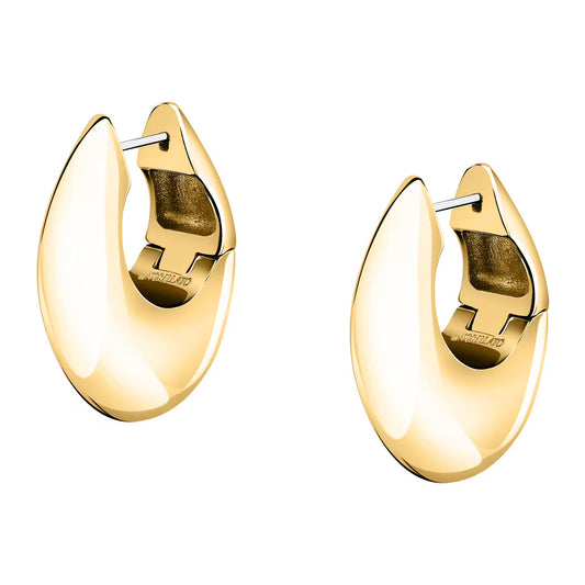 Morellato Creole Gold-Plated Stainless Steel Oval Hoop Earrings – 2.7 × 1.85 cm – SAUP32