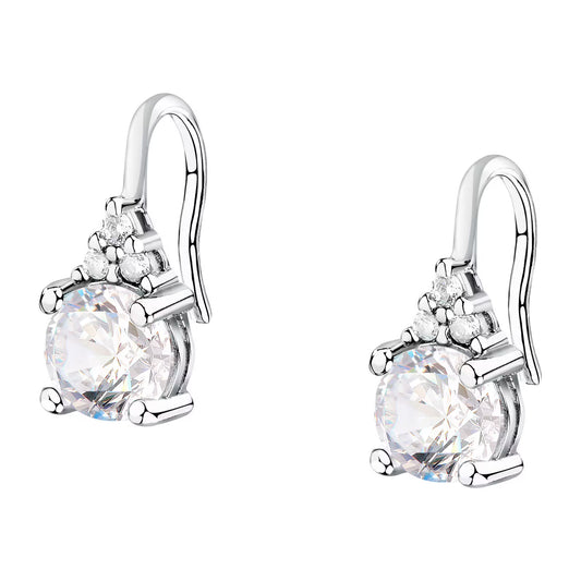 Morellato Luminosa Rhodium-Plated Sterling Silver Earrings with White Cubic Zirconia – SAIW298