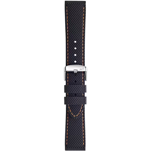 Morellato Easy Click Livenza Black & Orange Silicone Watch Strap – 20 mm – A01X5275187886CR20