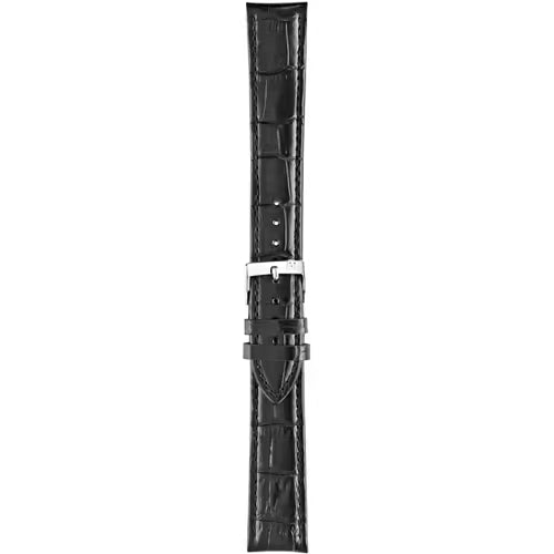 Morellato Bolle XL Black Alligator-Print Calf Leather Watch Strap – 12 mm – A01Y2269480019CR12