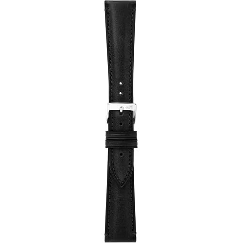 Morellato Reggiani Black Tamponato Leather Watch Strap – 14 mm – A01X6122E40019CR14