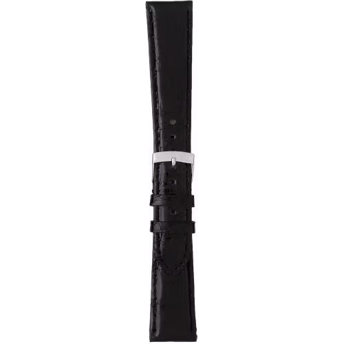 Morellato Mombasa Crocodile Leather Strap - Black - Size 20