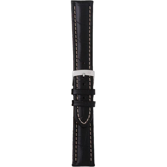 Morellato Plus Black Alligator-Print Calf Leather Watch Strap – 18 mm – A01U3252480019CR18