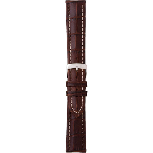 Morellato Plus Dark Brown Alligator-Print Calf Leather Watch Strap – 18 mm – A01U3252480032CR18