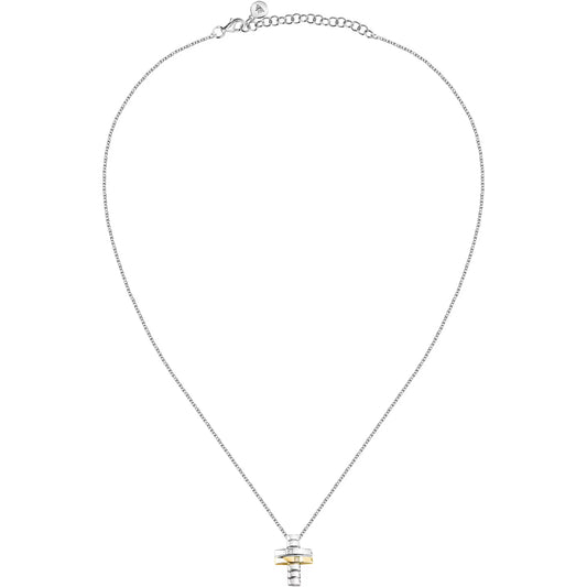 Morellato Diamonds Gold-Plated Sterling Silver Necklace with Diamond 0.01 ct – 45 + 5 cm – SAYE02