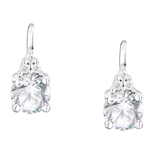 Morellato Luminosa Rhodium-Plated Sterling Silver Earrings with  White Cubic Zirconia – SAIW298
