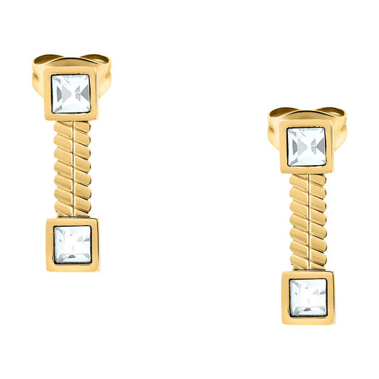 orellato Gioia Gold-Plated Stainless Steel Earrings with Crystal – 1.7 cm – SAVY45
