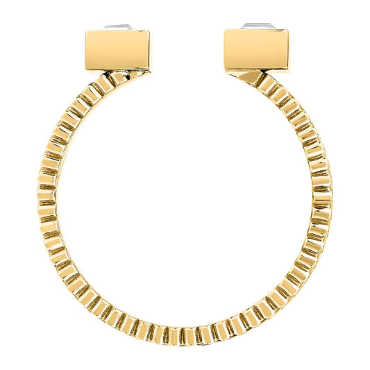 Morellato Gioia Gold-Plated Stainless Steel Ring with Crystal – Size 18 – SAVY40018