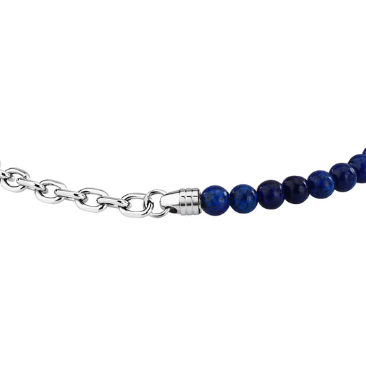 Morellato Pietre Stainless Steel Chain Bracelet with Lapis Lazuli Stones – 18 + 3 cm – S1739