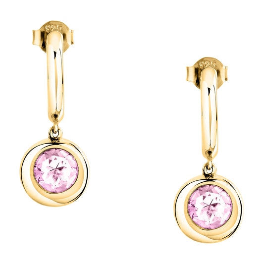 Morellato Tesori Eterni Gold-Plated Sterling Silver Earrings with Rose Quartz – SAXN17