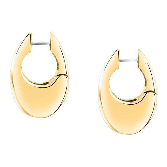 Morellato Creole Gold-Plated Stainless Steel Oval Hoop Earrings – 2.7 × 1.85 cm – SAUP32
