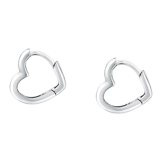 Morellato Tesori Rhodium-Plated Sterling Silver Heart Earrings – 1.4 cm – SAIW254