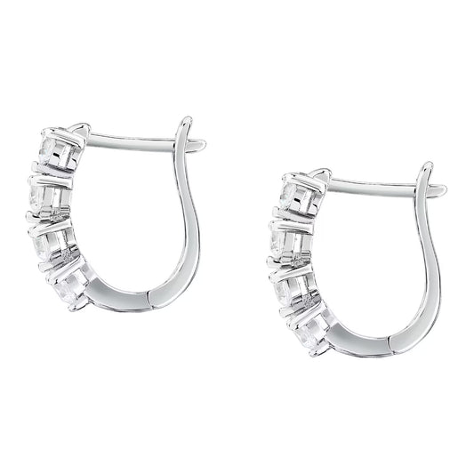Morellato Tesori Rhodium-Plated Sterling Silver Earrings with White Cubic Zirconia – SAIW264