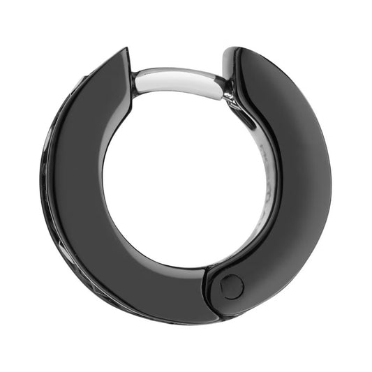 Morellato Motown Stainless Steel Single Earring with Black Crystal – 1.2 cm – SALS73