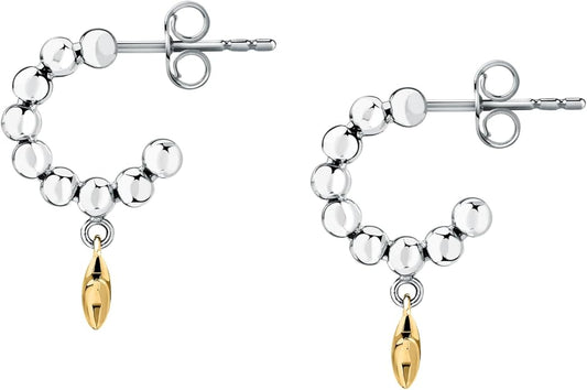 Morellato Talismani Gold-Plated Stainless Steel Hoop Earrings with Star Charm – 1.38 cm – SAIX28