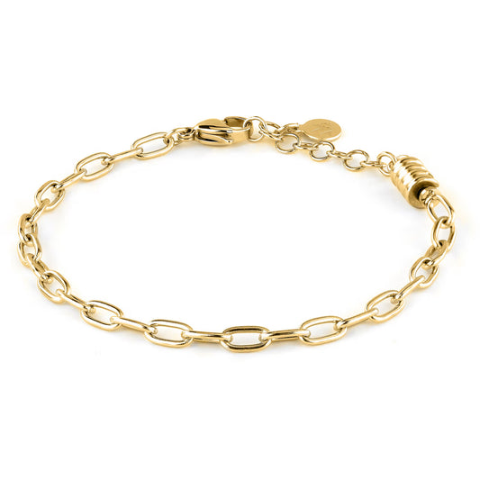 Morellato Drops Gold-Tone Stainless Steel Chain Bracelet – 16 + 3 cm – SCZ1328