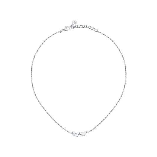 Morellato Talismani Stainless Steel Necklace with Butterfly and Heart Pendants – 38+4 cm – SAUN32
