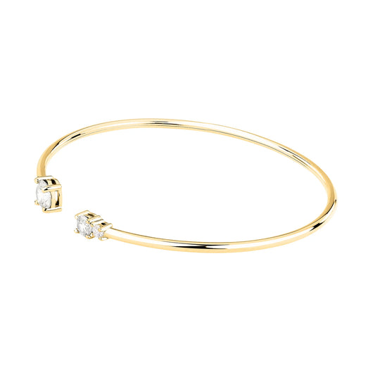 Morellato Tesori Gold-Plated Sterling Silver Bangle with White Cubic Zirconia – 6 × 5 cm – SAIW312