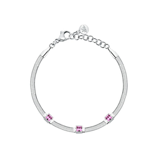 Morellato Gioia Stainless Steel Bracelet with Crystal – 16+3 cm – SAVY33