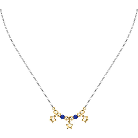 Morellato Talismani Gold-Plated Stainless Steel Star Necklace with Agate – 40+5 cm