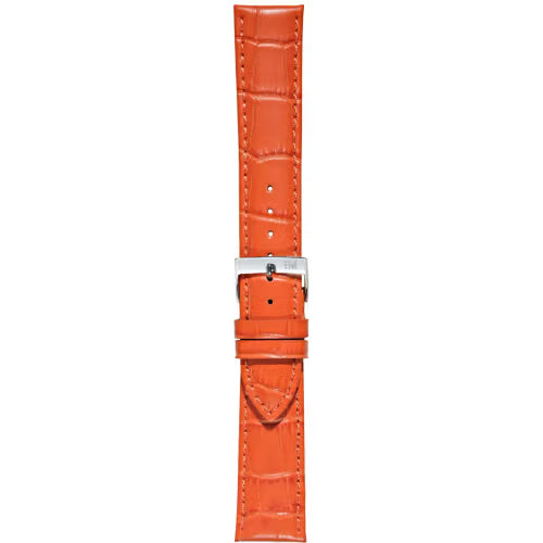 Morellato Bolle Coral Orange Matte Alligator-Print Leather Watch Strap – 24 mm – A01X2269480085CR24