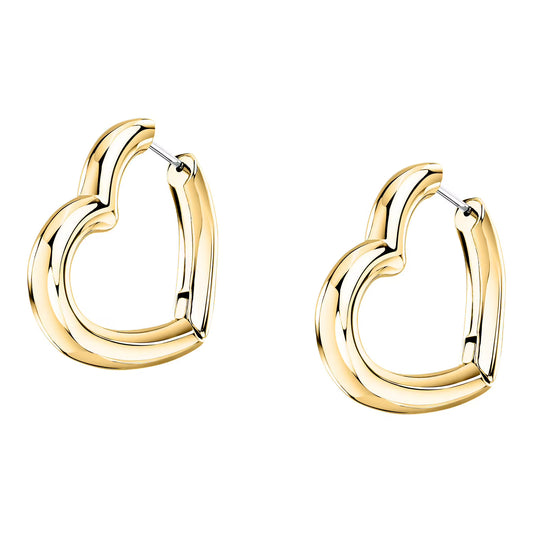 Morellato Creole Gold-Plated Stainless Steel Heart Earrings – 2.65 cm – SAUP27