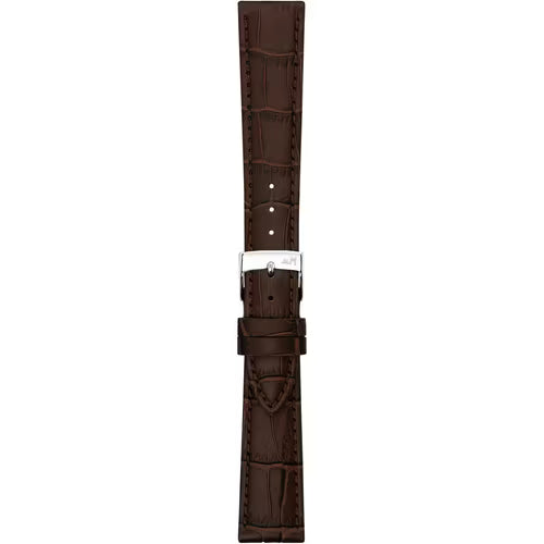 Morellato Bolle Odd 1 Dark Brown Alligator-Print Calf Leather Watch Strap – 17 mm / 16 mm – A01X6079480032CR17