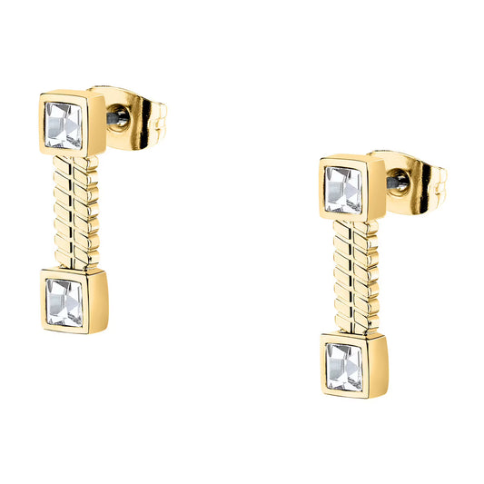 orellato Gioia Gold-Plated Stainless Steel Earrings with Crystal – 1.7 cm – SAVY45
