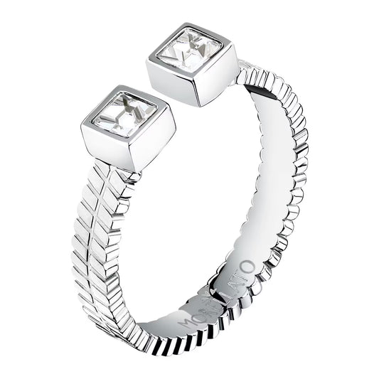 Morellato Gioia Stainless Steel Ring with Crystal – Size 18 – SAVY39018