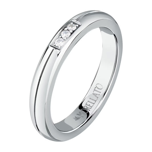 Morellato Love Rings Stainless Steel Ring with White Cubic Zirconia – Size 18 – SNA48018