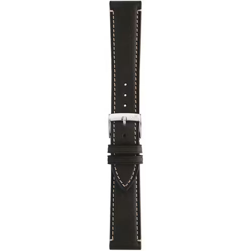 Morellato Manufatti El Greco Black Vegetable-Tanned Leather Watch Strap – 18 mm – A01X5439B71019CR18
