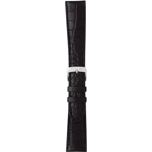 Morellato Amadeus Alligator Matt Black Watch Strap- Size 22