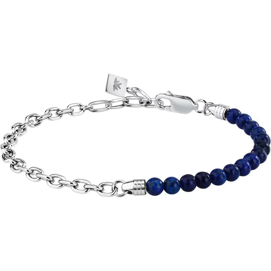 Morellato Pietre Stainless Steel Chain Bracelet with Lapis Lazuli Stones – 18 + 3 cm – S1739