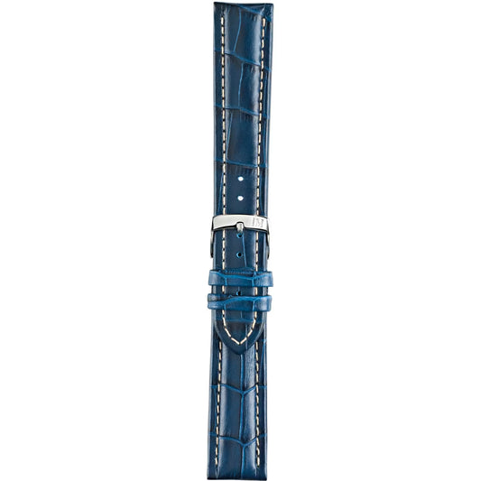 Morellato Plus Blue Alligator-Print Calf Leather Watch Strap – 18 mm – A01U3252480061CR18
