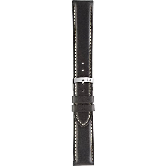 Morellato Rodius Black Coated Leather Watch Strap – 18 mm – A01X4937C23019CR18