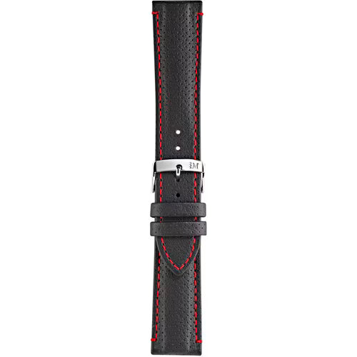 Morellato Sport-Water Resistant Race Black & Red Perforated Vegan Watch Strap – 20 mm – A01X4909C18883CR20