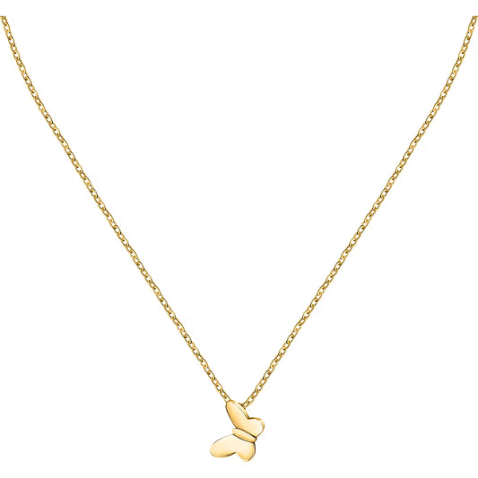Morellato Talismani Gold-Plated Stainless Steel Butterfly Necklace – 40+5 cm – SAUN29