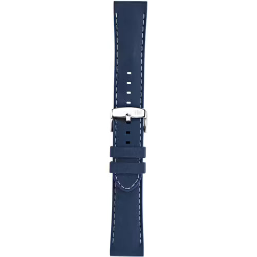 Morellato Technorubber Carezza Blue Silicone Rubber Watch Strap with White Stitching – 20 mm – A01U3844187060CR20