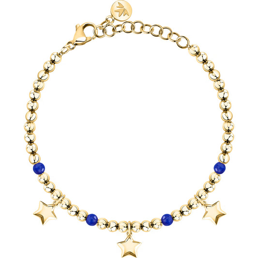 Morellato Talismani Gold-Plated Stainless Steel Star Bracelet with Agate – 16+3 cm – SAIX25